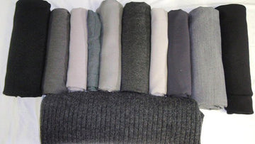 bundle, gray/black solids, 11 small cuts, 5 lbs