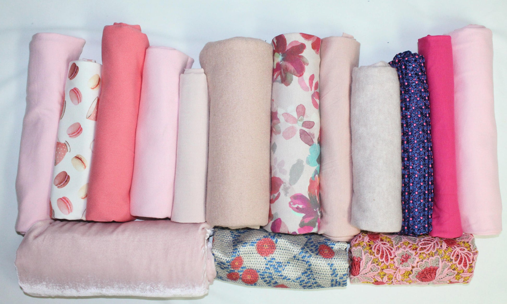 bundle, light pink, 15 small cuts, 6 lbs
