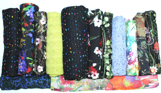 bundle, multicolor floral, 14 small cuts, 4 lbs