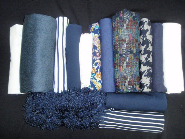 bundle, navy, 14 small cuts, 5 lbs