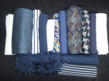 bundle, navy, 14 small cuts, 5 lbs