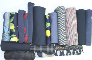 bundle, navy, 18 small cuts, 5 lbs