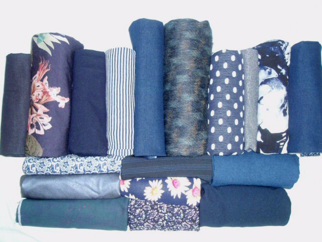 bundle, navy/denim, 18 small cuts, 9 lbs