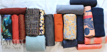 bundle, navy/melon, 18 small cuts, 7 lbs