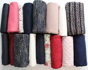 bundle, navy/pink/red, 17 small cuts, 10 lbs