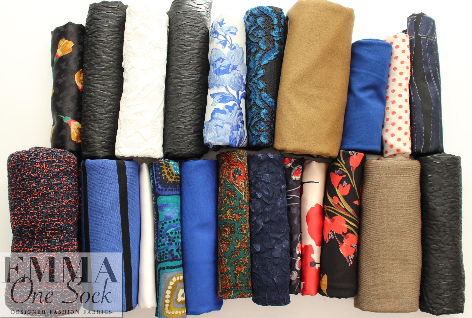 bundle, navy/red, 22 small cuts, 7 lbs