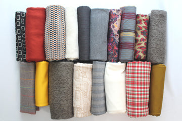 bundle, neutrals/red, 18 small cuts, 7 lbs