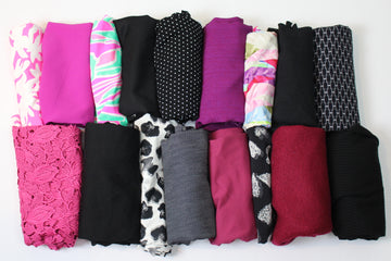 bundle, pink/black, 18 small cuts, 8 lbs