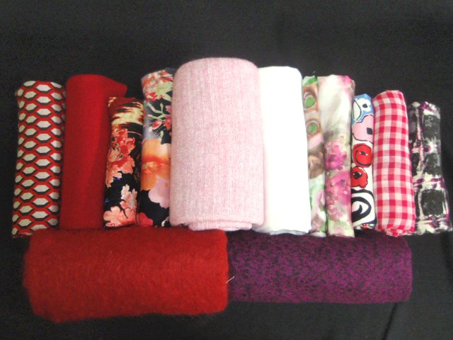 bundle, pinks/reds, 13 small cuts, 6 lbs