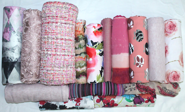 bundle, pink, 15 small cuts, 5 lbs