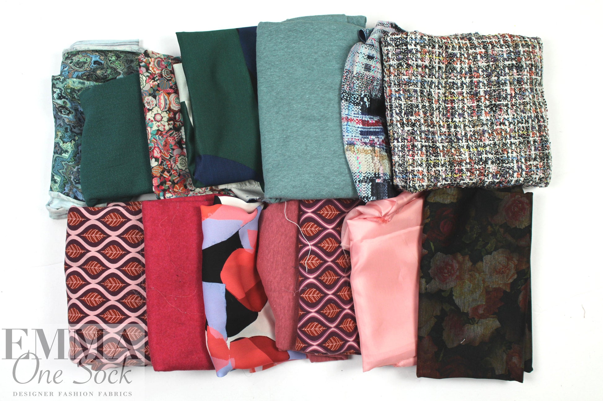 bundle, pink/teal, 16 small cuts, 5 lbs