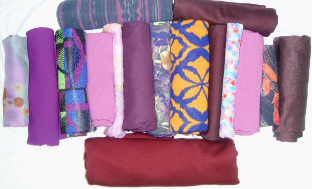 bundle, purples, 16 small cuts, 7 lbs