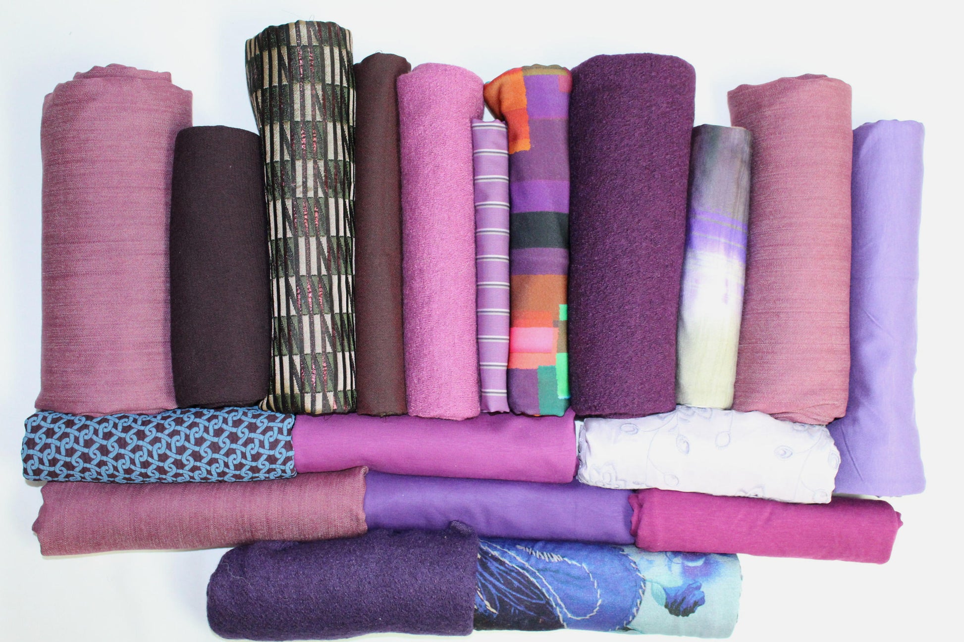 bundle, purple/plum, 19 small cuts, 8 lbs