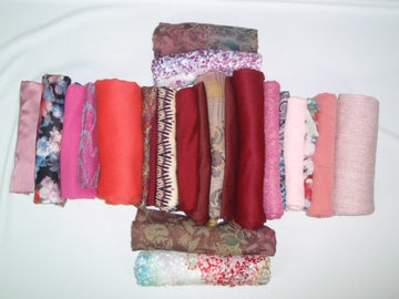 bundle, red/pink, 23 small cuts, 7 lbs