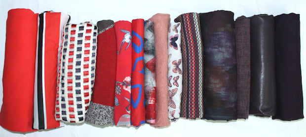bundle, red/plum, 14 small cuts, 7 lbs