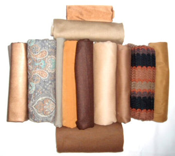 bundle, rusty tones, 12 small cuts, 5 lbs