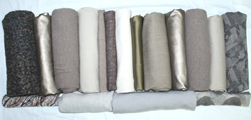 bundle, taupey gray/tan, 17 small cuts, 8 lbs