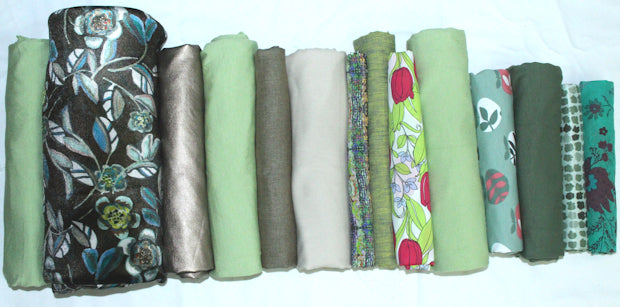 bundle, taupey green, 14 small cuts, 6 lbs