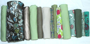 bundle, taupey green, 14 small cuts, 6 lbs