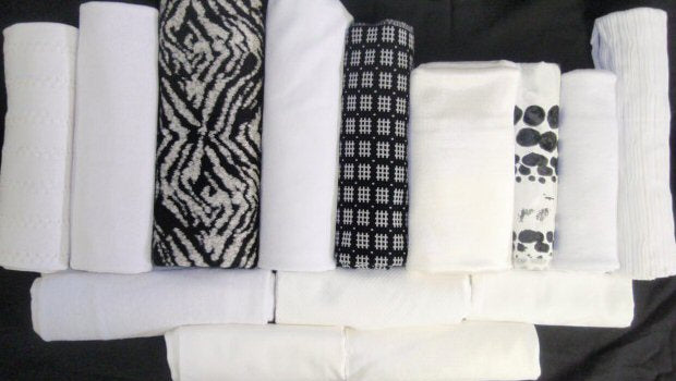 bundle, white/black, 14 small cuts, 6 lbs