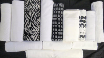 bundle, white/black, 14 small cuts, 6 lbs