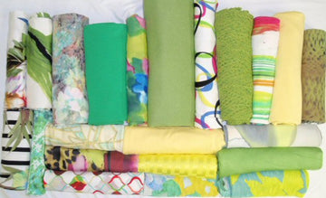 bundle, yellow/green, 22 small cuts, 7 lbs
