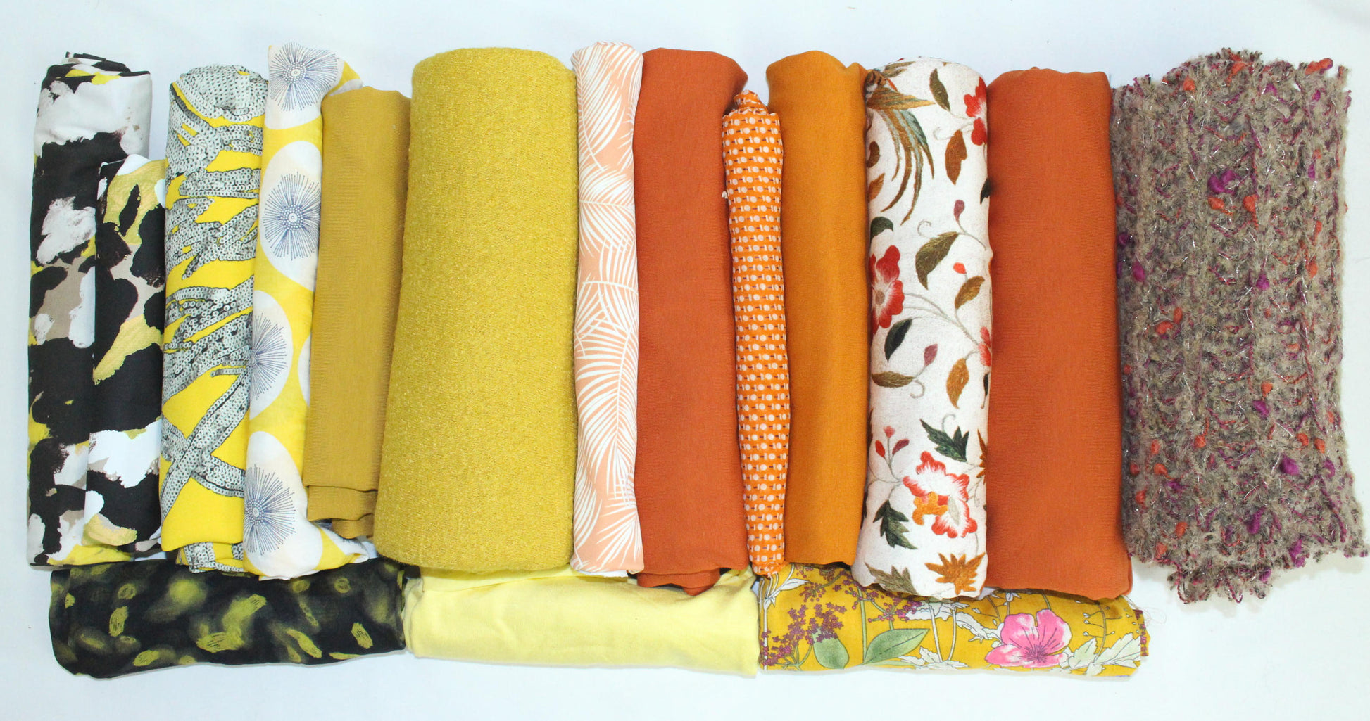 bundle, yellow/orange, 16 small cuts, 7 lbs