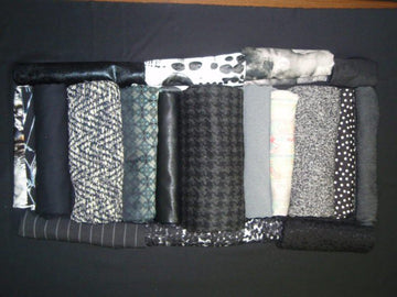 bundle, black/gray, 18 small cuts, 7 lbs