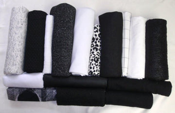 bundle, black/white tones, 16 small cuts, 8 lbs
