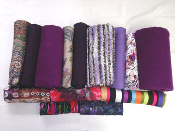 bundle, purple tones, 14 small cuts, 7 lbs