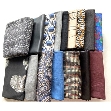 bundle, earthtones/black, 17 small cuts, 6 lbs