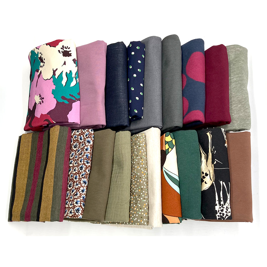 bundle, berry/olive, 19 small cuts, 6 lbs