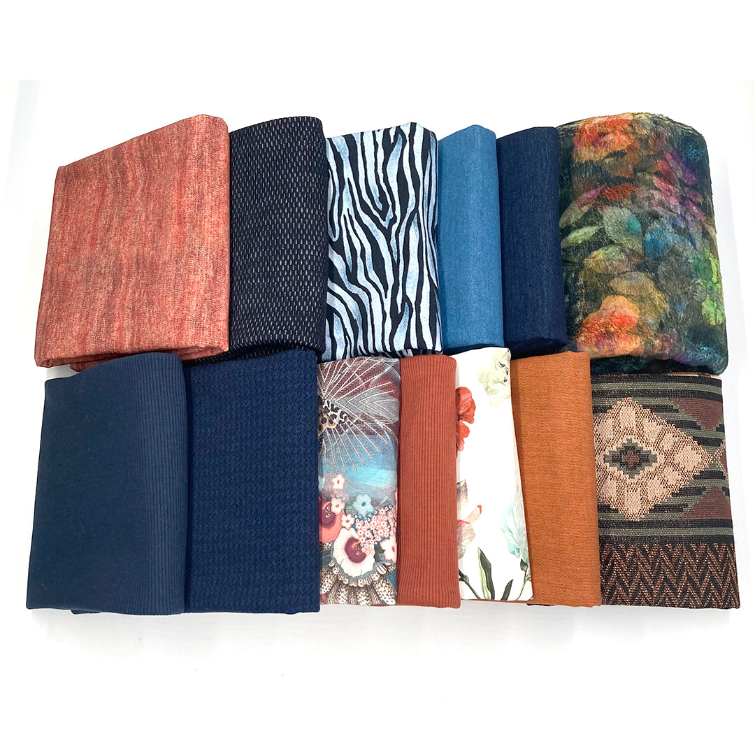 bundle, brick/midnight, 13 small cuts, 5 lbs