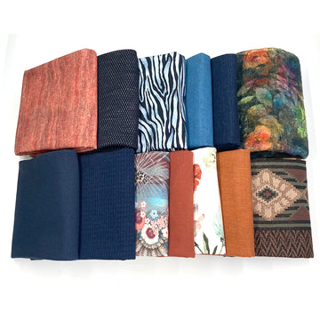 bundle, brick/midnight, 13 small cuts, 5 lbs