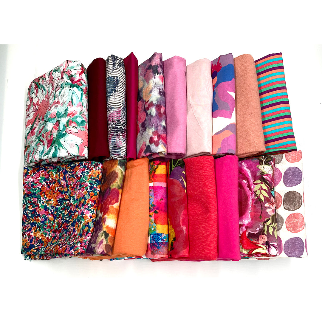 bundle, coral/pink, 18 small cuts, 6 lbs