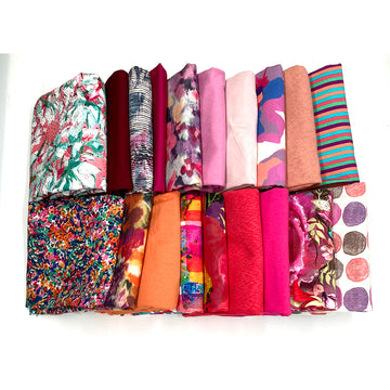 bundle, coral/pink, 18 small cuts, 6 lbs