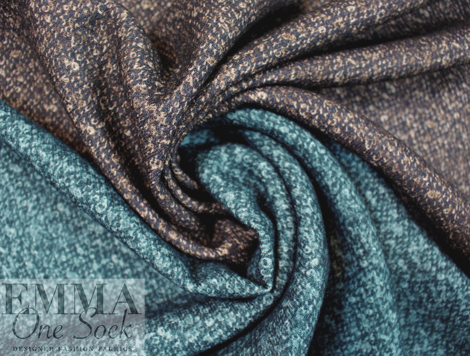 Bur6erry cozy doubleface wool coating - stillwater/chestnut .75 yds