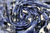 Dutch blue leopard viscose/poly burnout knit Oeko-Tex cert. 1.75 yds