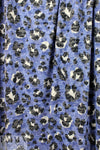 Dutch blue leopard viscose/poly burnout knit Oeko-Tex cert. 1.5 yds