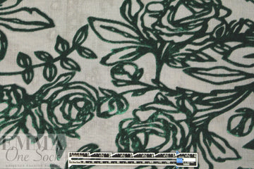 Caroline C0nstas emerald velvet rose burnout