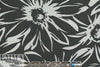 NY designer black stylized floral burnout voile 1.75 yd