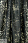 NY designer black stylized floral burnout voile 1.75 yd