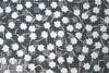 Italian cotton/silk burnout floral check - black/white