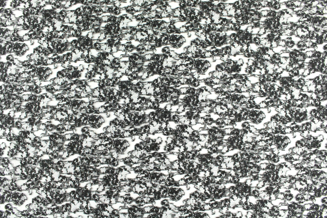 Tah@ri black/white mesh clip weave 1.5 yds