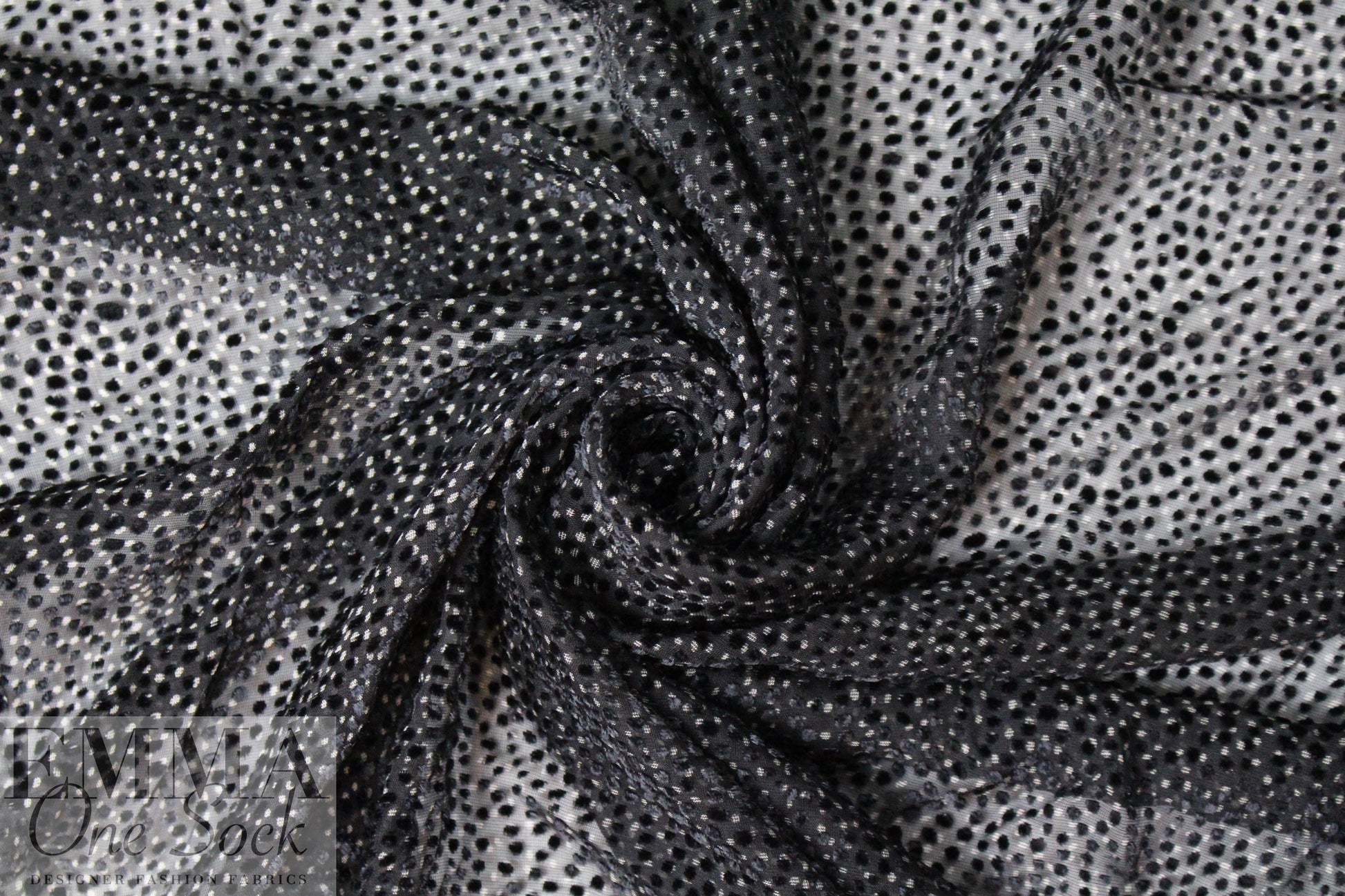 Noriso1 Ferrari silk velvet speckled burnout 1.125 yds