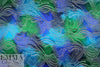 turquoise 'mosaic waves' rayon/silk burnout 1.125 yds