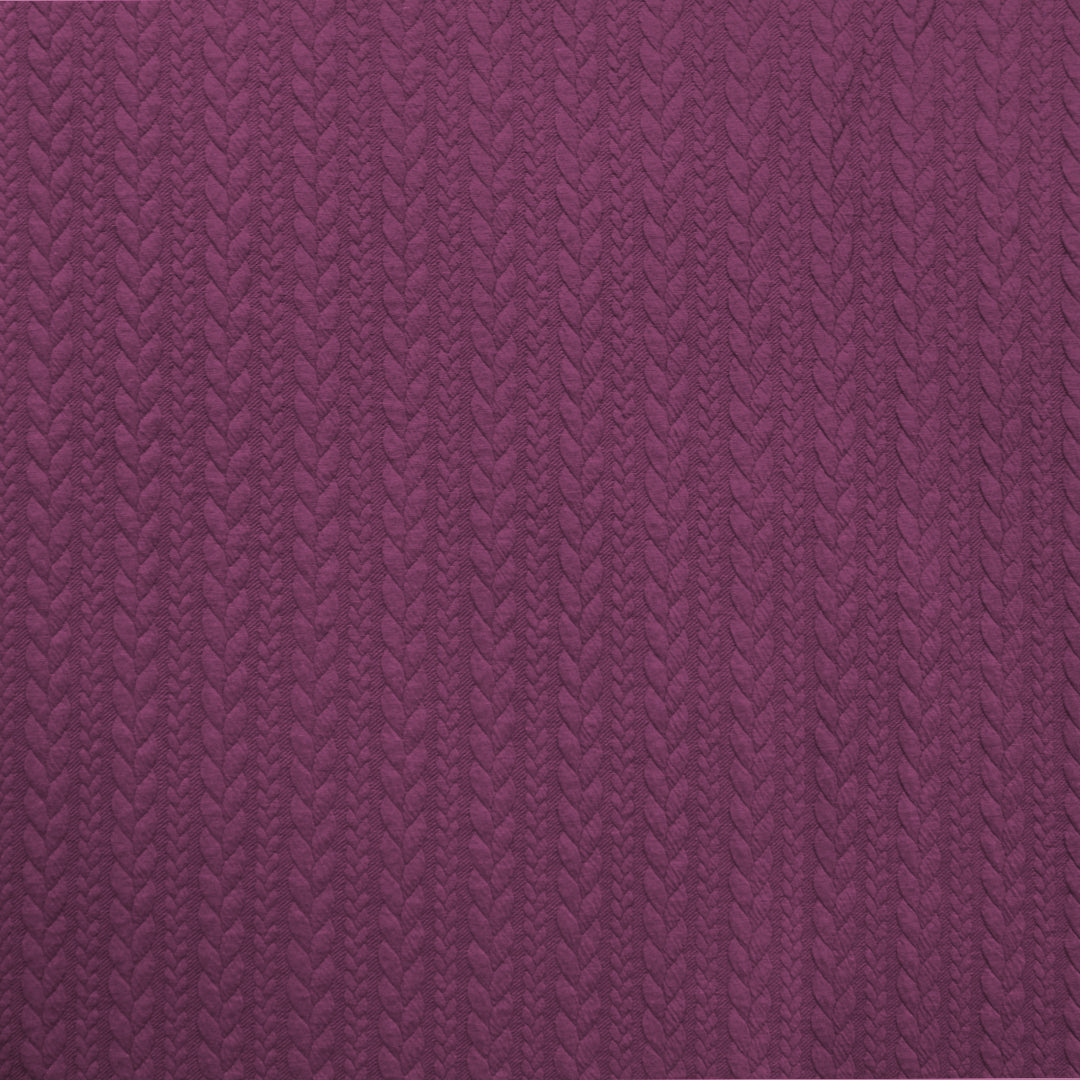 Dutch quilted cable matelasse' knit -plum .875 yds