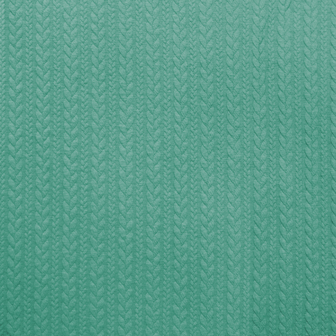 Dutch quilted cable matelasse' knit - cool jade 2.25 yd