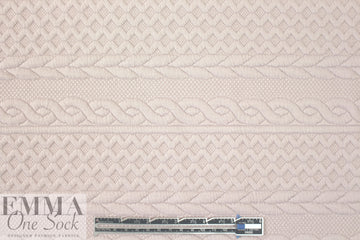 quilted cable matelasse' knit - pink blush