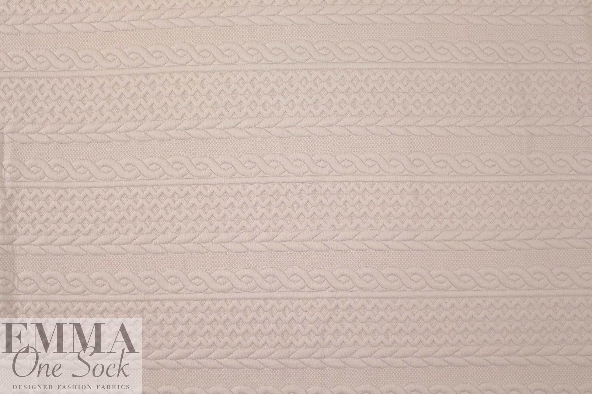 quilted cable matelasse' knit - pink blush 1.875 yd